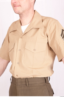  Photos Army Officer Man in uniform 1 20th century Army Officer beige shirt upper body 0002.jpg